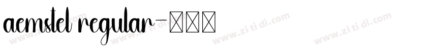 aemstel regular字体转换
